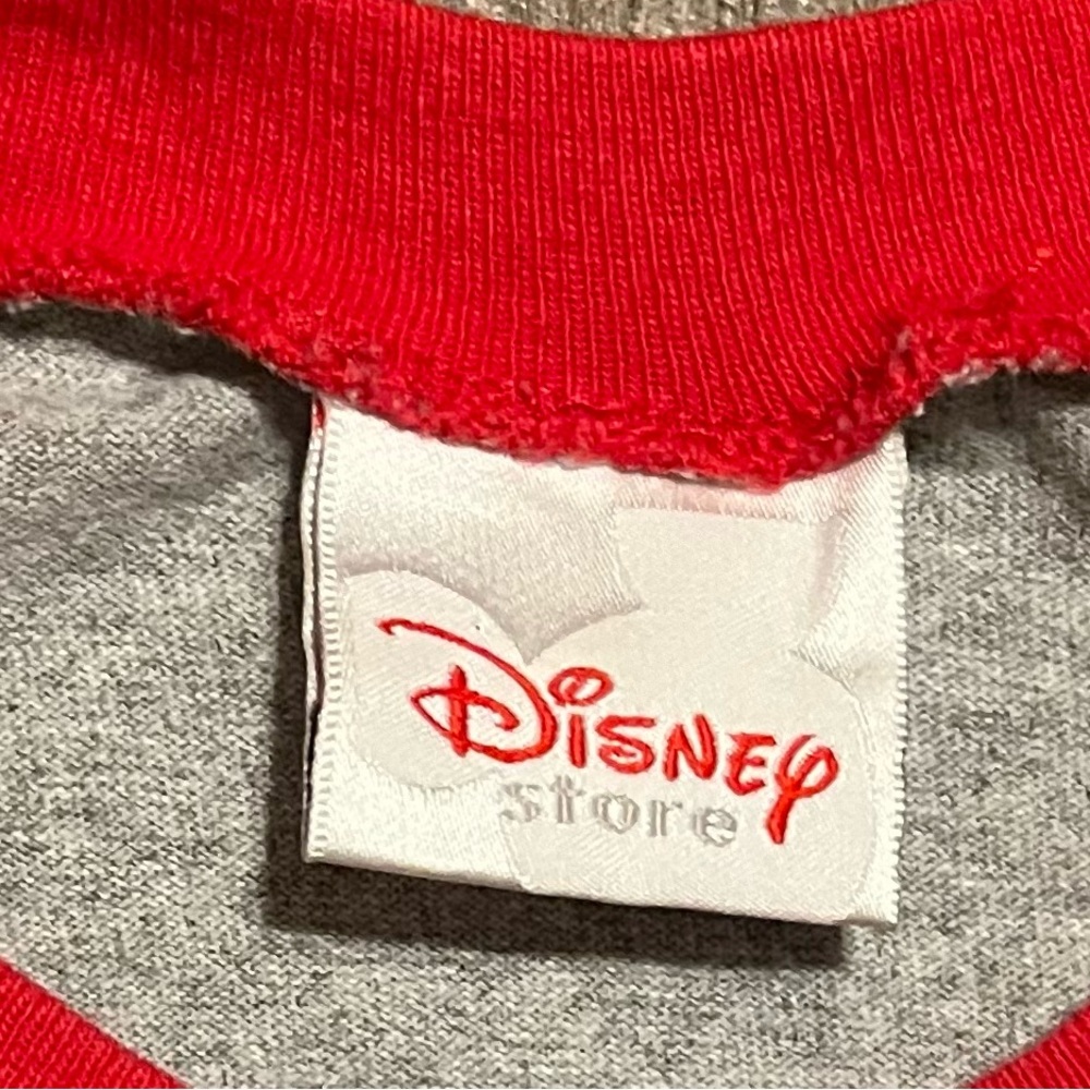 Disney Mickey Mouse Red and Gray Raglan Baseball Tee‎ Adult Size Large Vintage - Picture 2 of 5